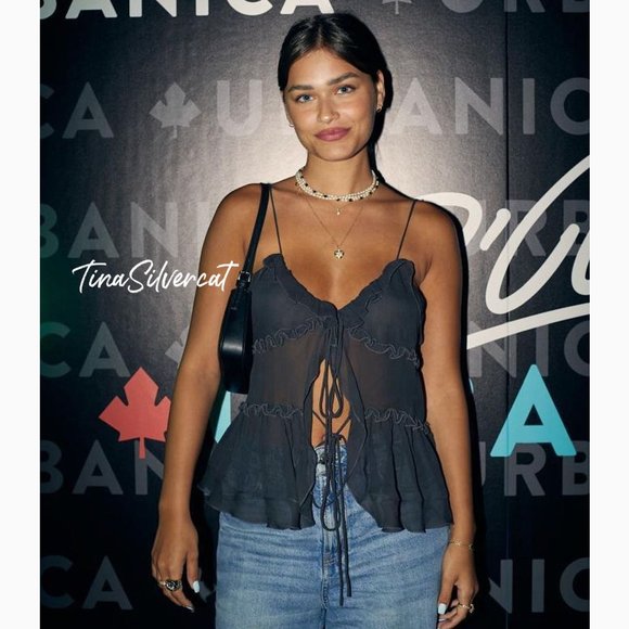 BLOGGER'S FAVE! Zara Ruffled Semi-Sheer Top NWT - Picture 13 of 16